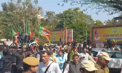 कांग्रेस सरकार के खिलाफ भाजपा अल्पसंख्यक मोर्चा का प्रदर्शन  मुख्यमंत्री आवास का करेंगे घेराव