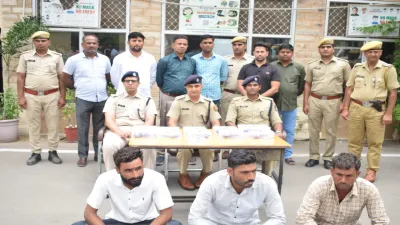 अजमेर पुलिस की बड़ी कार्रवाई  हथियारों के जखीरे के साथ 3 बदमाश गिरफ्तार  10 पिस्टल और कारतूस जब्त