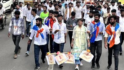 जोधपुर रेप मामले में फूटा nsui का गुस्सा  जयपुर में मौन जुलूस निकाल उठाई abvp को बैन करने की मांग