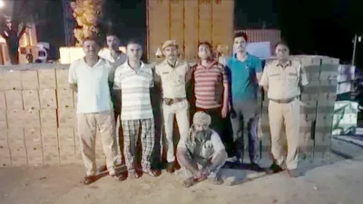 सिरोही में 60 लाख रुपए की अवैध शराब पकड़ी  पंजाब से गुजरात ले जाई जा रही थी खेप
