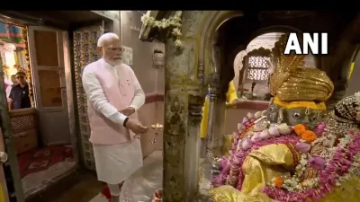 pm modi ajmer visit  पीएम मोदी ने पुष्कर के ब्रह्मा मंदिर में की पूजा अर्चना