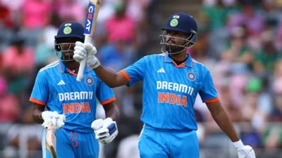 india vs south africa  भारत ने दक्षिण अफ्रीका को 8 विकेट से हराया   पहले वनडे में सुदर्शन और अय्यर का अर्धशतक