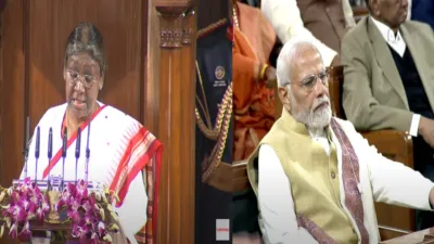parliament budget session   राष्ट्रपति मुर्मू का अभिभाषण  भारत को 2047 तक आत्मनिर्भर बनाने का दिया लक्ष्य