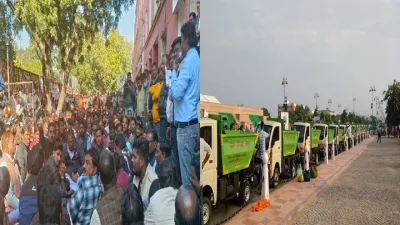 जयपुर नगर निगम   हड़ताल पर बैठे सफाईकर्मियों से आज दूसरे दौर की वार्ता  लिखित में समझौता चाहते हैं कर्मी