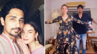 aditi rao hydari और सिद्धार्थ का  तुम तुम  गाने पर डांस वीडियो वायरल  यहां देखें