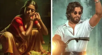 pushpa 2   रश्मिका मंदाना ने शुरू की फिल्म  पुष्पा 2  की शूटिंग  allu arjun का खतरनाक लुक देखकर उड़े फैंस के होश