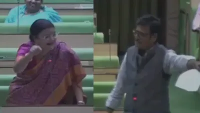 rajasthan assembly   राजेंद्र राठौड़ ने ममता भूपेश को कहा नास्तिक फिर सदन में  हनुमान चालीसा  पर  कॉम्पटीशन 