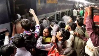छठ पूजा पर जानलेवा भीड़  ट्रेन में इतने यात्री की घुटने लगा दम  पत्नी के साथ यात्रा कर रहे युवक की मौत