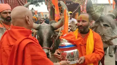 11 बैलगाड़ी  10 दिन व 1200 km का सफर…रामलला की पहली आरती के लिए जोधपुर से अयोध्या पहुंचा 600kg घी