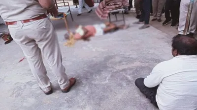 डीडवाना  आश्रम में साधु की चाकू गोदकर हत्या  रस्सी से बंधे थे हाथ पैर   खून से लाल था फर्श