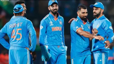 ind vs nz   शमी का पंजा  विराट कोहली की शानदार पारी  भारत ने न्यूजीलैंड को 4 विकेट हराया