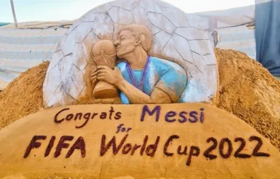 फीफा विश्वकप   विजेता मैसी को तीर्थनगरी पुष्कर ने दी खास अंदाज में शुभकामनाएं