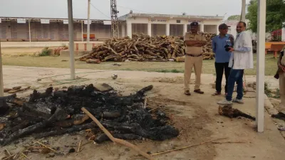 धौलपुर में नवविवाहिता की संदिग्ध परिस्थितियों में मौत  पुलिस ने श्मशान घाट से अधजला शव कब्जे में लिया