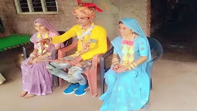 राजस्थान में 2 दुल्हन ने एक दूल्हे से की अनोखी शादी  दोनों के परिवार ने एक ही मंडप में निभाईं विवाह की रस्‍में