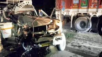 बीकानेर में दर्दनाक हादसा  ट्रक और पिकअप की टक्कर में 4 लोगों की मौत