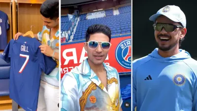 shubman gill को मिली psg की जर्सी  ishaan kishan बोले  शर्ट को लेकर वेस्टइंडीज जरूर आना भाई