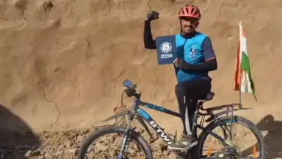 बाड़मेर के नरपत सिंह ने सबसे लम्बी साइकिल यात्रा कर रचा इतिहास  गिनीज बुक ऑफ वर्ल्ड रिकॉर्ड में दर्ज हुआ नाम