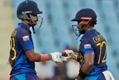 sl vs ban   श्रींलका ने बांग्लादेश को दिया 280 रनों का टारगेट  असलंका ने जड़ा शतक  मैथ्यूज ​​​​​​ टाइम आउट होने वाले पहले बल्लेबाज