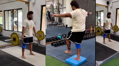 rishabh pant का gym करते हुए वीडियो हुआ viral  nca में जमकर बहा रहे है पसीना