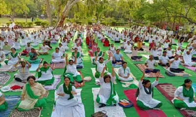 international yoga day   जयपुर में कार्यक्रमों की धूम  हर कोई दे रहा योग से तन मन के विकास का संदेश