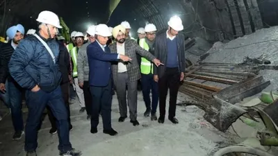 uttarkashi tunnel  मैनुअल वर्टिकल ड्रिल से उम्मीद  आज मौके पर पहुंचे pm के प्रमुख सचिव