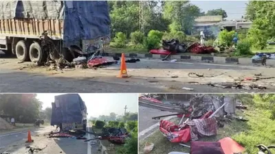 भरतपुर में भीषण सड़क हादसा  खड़े ट्रेलर से टकराई स्लीपर बस  तीन लोगों की मौत  24 घायल