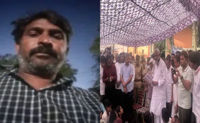 रामप्रसाद आत्महत्या मामला   6 दिन बाद आखिर परिवार और प्रशासन में बनी सहमति  अधूरे मकान की डाली जाएगी छत  पैतृक गांव में रामप्रसाद का अंतिम संस्कार