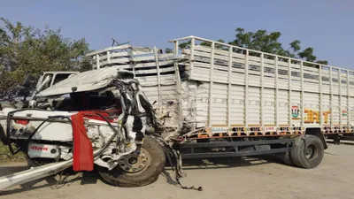 जोधपुर में मार्बल से भरे ट्रक को मिनी ट्रक ने मारी टक्कर  हादसे में 3 लोगों की मौत  एक गंभीर घायल