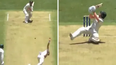 shaheen afridi की गेंद पर david warner ने बैठकर मारा हैरतअंगेज छक्का  वीडियो देखकर उड़ जाएंगे होश