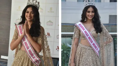मिस इंडिया वर्ल्ड नंदिनी गुप्ता ताज पहनने के बाद पहली बार पहुंची राजस्थान  कहा अब खाऊंगी कोटा कचौड़ी